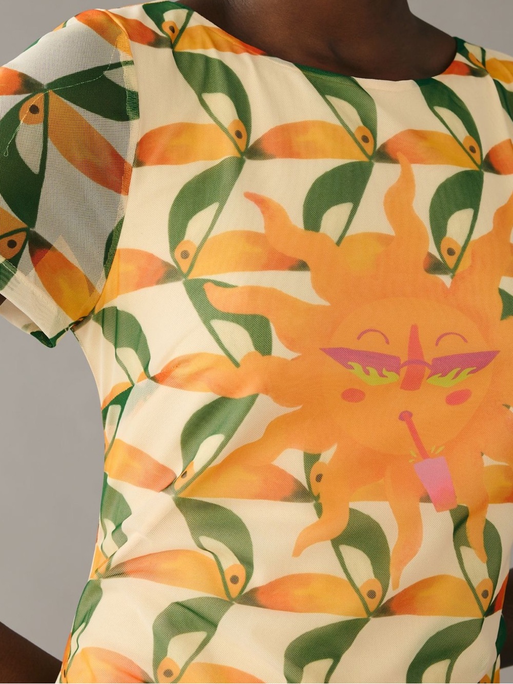 Farm Rio Printed Mesh Dress - Picture 3 of 6